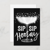 SIP HOORAY***SIP HOORAY**の時間の祝招待状 招待状 (正面/裏面)