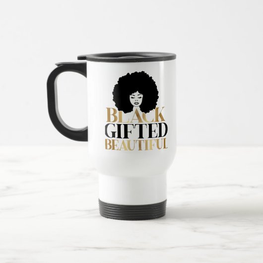 Sip in Style – Celebrate Black Gifted and Beautifu トラベルマグ (左)