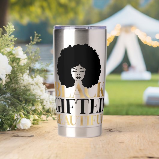 Sip in Style – Celebrate Black Gifted and Beautifu 保温保冷タンブラー (ウェディング (回転後))