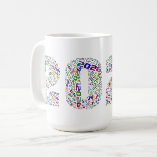 Sip Into 2026: Countdown Mug コーヒーマグカップ (正面左)