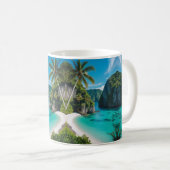 "Sip into Paradise: Tropical Cove Mug Escape" コーヒーマグカップ (正面右)