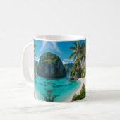 "Sip into Paradise: Tropical Cove Mug Escape" コーヒーマグカップ (正面左)