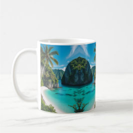 "Sip into Paradise: Tropical Cove Mug Escape" コーヒーマグカップ