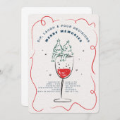 SIP, LAUGH & POUR DECISIONS CHRISTMAS PARTY 招待状 (正面/裏面)