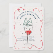 SIP, LAUGH & POUR DECISIONS CHRISTMAS PARTY 招待状 (正面)