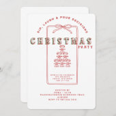 SIP, LAUGH & POUR DECISIONS CHRISTMAS PARTY 招待状 (正面/裏面)