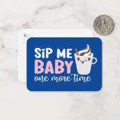 SIP MEベビーおもしろいコーヒープリンかわいいバレンタインデー ノートカード (正面/裏面インサイチュ)