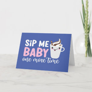 SIP MEベビーかわいいコーヒーパおもしろいンバレンタインデー シーズンカード