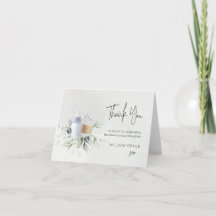 Sip n参照新生児折り畳みサンキューカード青