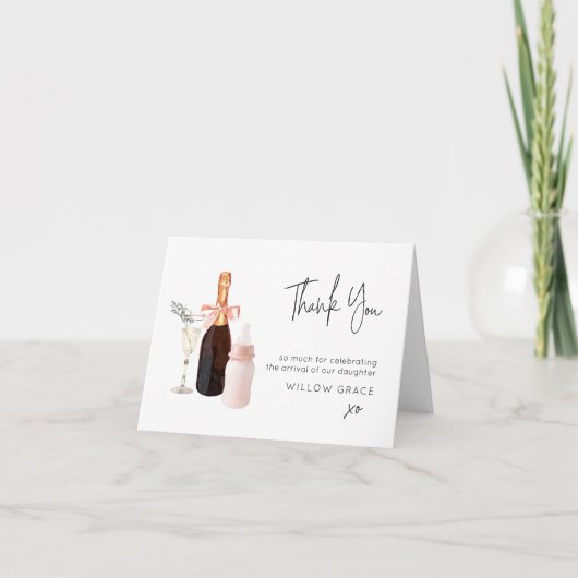 Sip n関連項目新生児折り畳みサンキューカード サンキューカード (正面)