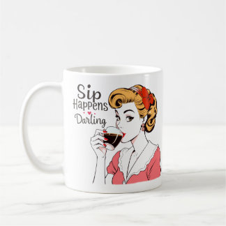 Sip Occuesグラマラスなレトロ皮肉な茶と コーヒーマグカップ