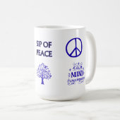  SIP OF PEACE, CLEAR YOUR MIND CERAMIC 15OZ MUG コーヒーマグカップ (正面右)