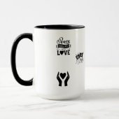 SIP OF PEACE, HOPE TWO-TONE CERAMIC 15OZ. MUG マグカップ (左)