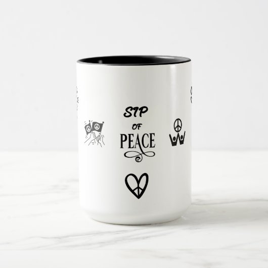 SIP OF PEACE, HOPE TWO-TONE CERAMIC 15OZ. MUG マグカップ (中央)