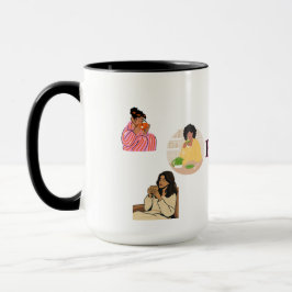 SIP OF PEACE, TRANQUILITY TWO-TONE CERAMIC MUG マグカップ