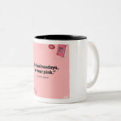 「Sip Sass、アイコ忙しニックでいなさい。 ツートーンマグカップ (正面右)