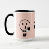 "Sip, Savor, Smile" マグカップ (左)