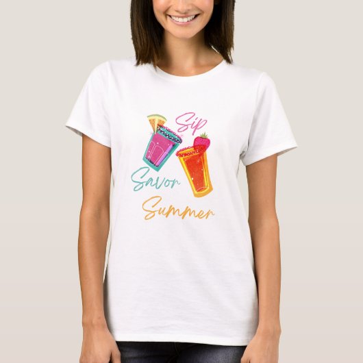 Sip Savour Summer Tシャツ (正面)