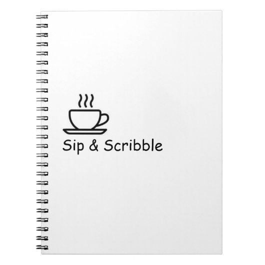 Sip & Scribble - Cozy Tea Spiral Notebook ノートブック (正面)