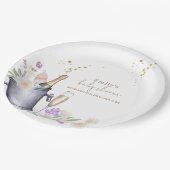 Sip & Seeエレガント Champagneボトルベビーシャワー ペーパープレート (アングル)