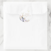 Sip & Seeエレガント Champagneボトルベビーシャワー ラウンドシール (バッグ)