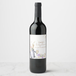 Sip & Seeエレガント Champagneボトルベビーシャワー ワインラベル