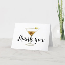 Sip & Seeエレガント Martiniカクテルベビーシャワー サンキューカード