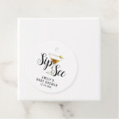 Sip & Seeエレガント Martiniカクテルベビーシャワー フェイバータグ (インサイチュ)