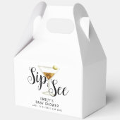 Sip & Seeエレガント Martiniカクテルベビーシャワー フェイバーボックス (正面)