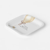 Sip & Seeボホシンプルバルーンボトルベビーシャワー ペーパープレート (傾斜あり)