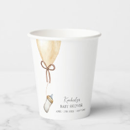 Sip & Seeボホシンプルバルーンボトルベビーシャワー 紙コップ