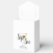 Sip & Seeモダン Martiniカクテルベビーシャワー フェイバーボックス (見開き)