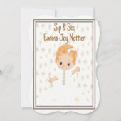 Sip & See招待状for Baby Girl (正面)