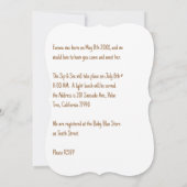 Sip & See招待状for Baby Girl (裏面)