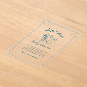 Sip & see boy acrylic baby shower invitation アクリル招待状 (レイダウン)