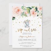 Sip & See Little Peanut Baby Shower Invitation 招待状 (正面)