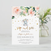 Sip & See Little Peanut Baby Shower Invitation 招待状 (スタンド正面)