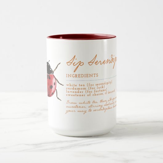 "Sip Serendipity"マグ マグカップ (中央)