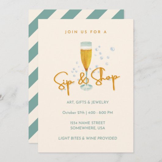 Sip & Shop招待状 招待状 (正面/裏面)