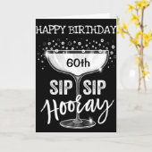 **SIP SIPホーレイ60番目の誕生日遠くに**アダルトカード カード (黄色い花)