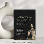 Sip、sip |ワインのスプラッシュ30th誕生日パーティー 招待状<br><div class="desc">暗モダン黒の背景と招ミニマル待テンプレートは人間のバースデーパスタイリッシューティーのパーティーに最適である。ミニマルおもしろいエレガントとデザインの要素、書とフォントに富んだシンプル招待状をテーマにモダンした。誕生日は特別な日で、この招待状は救済友達にとって思い出に残る作ることができる。</div>