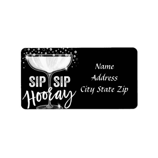 "SIP SIP" **住所 シール** "WOW!" ラベル (正面)