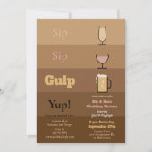 Sip Sip Gulp ウェディングシャワー招待状 招待状 (正面)