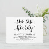 SIP、SIP、Hooray、ブライダルシャワーお祝いInvita 招待状 (スタンド正面)