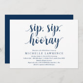 SIP、SIP、Hooray、ブライダルシャワーお祝いInvita 招待状 (正面/裏面)