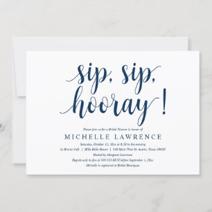 SIP、SIP、Hooray、ブライダルシャワーお祝いInvita 招待状