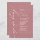 Sip, Sip, Hooray,ブライダルシャワーパーティーお祝い 招待状 (正面/裏面)