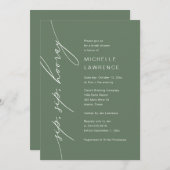 Sip, Sip, Hooray,ブライダルシャワーパーティーお祝い 招待状 (正面/裏面)