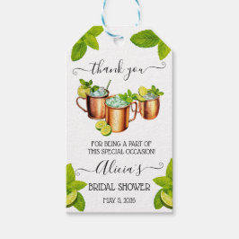 sip、sip、hooray!モスクワマレをテーマにしたブライダルシャワー ギフトタグ