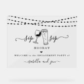 Sip Sip Hooray 楽しいウェルカムサイン アクリルサイン (正面)